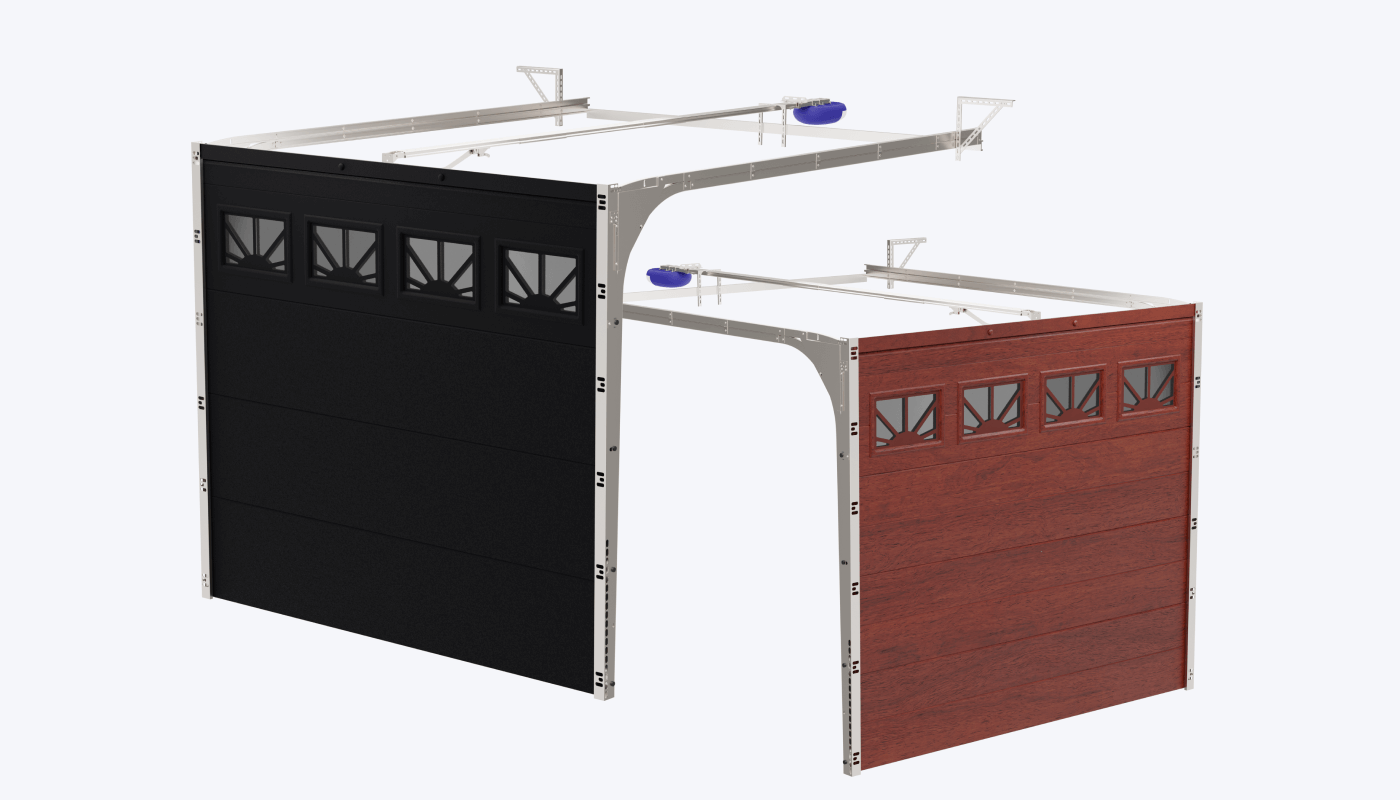 Design et conception Packshot 3D portes de garage sectionnelles Design et conception Packshot 3D portes de garage sectionnelles